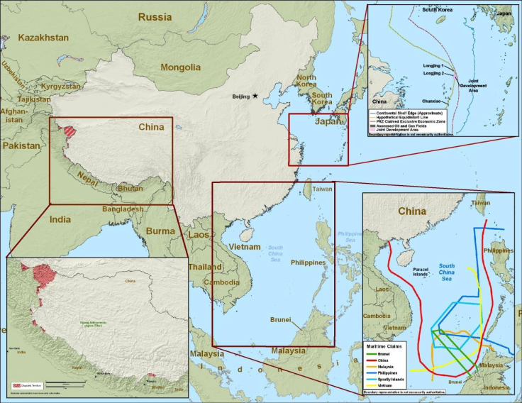 China's disputed territories