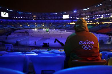 The scene before the closing ceremony