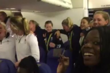Team GB sing 'God Save the Queen' on plane back from Rio