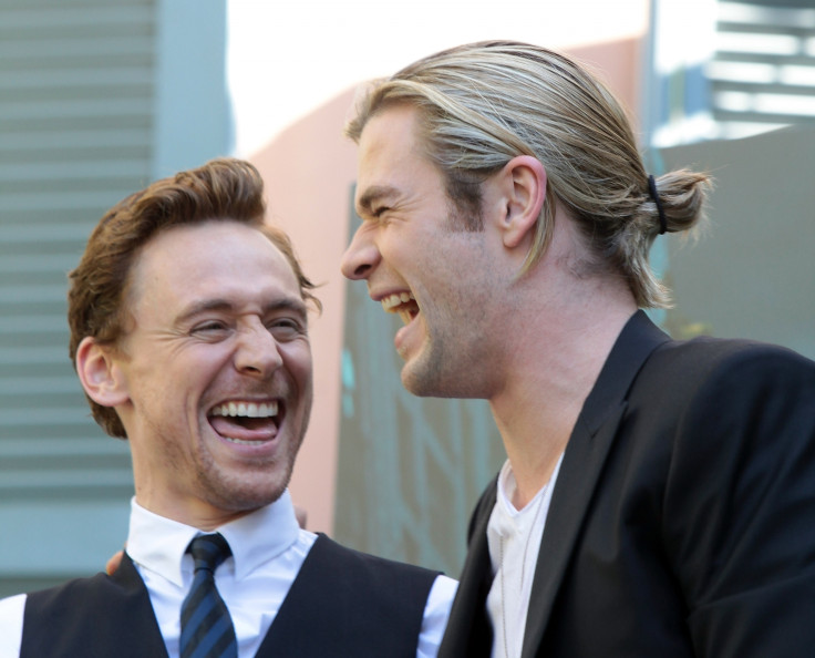 Tom Hiddleston and Chris Hemsworth