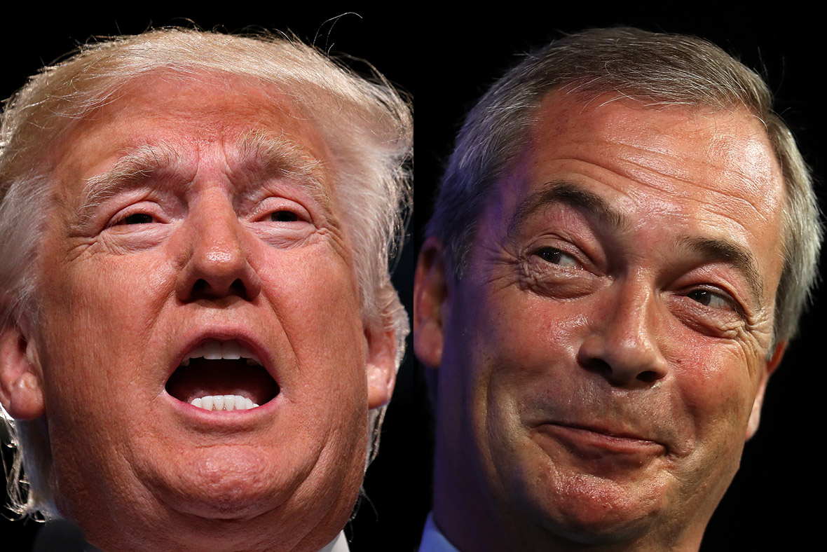 Image result for Pictures of Donald Trump & Farage