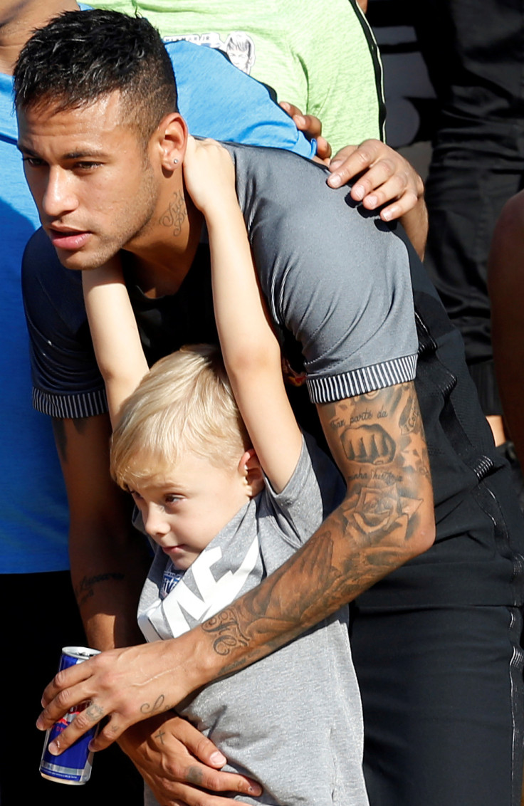 Neymar and son David Lucca