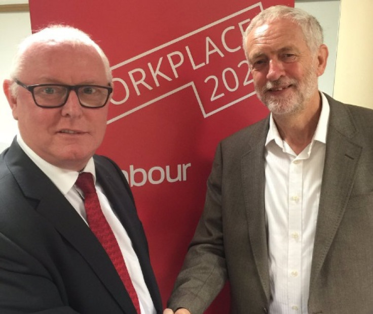 Ronnie Draper and Jeremy Corbyn