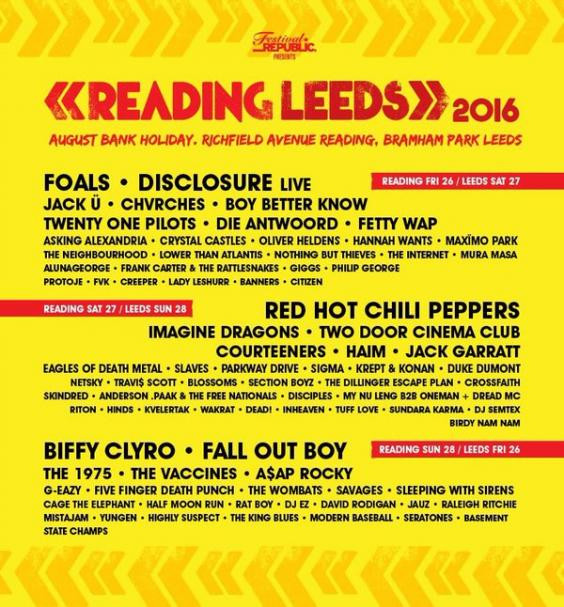 Reading & Leeds lineup
