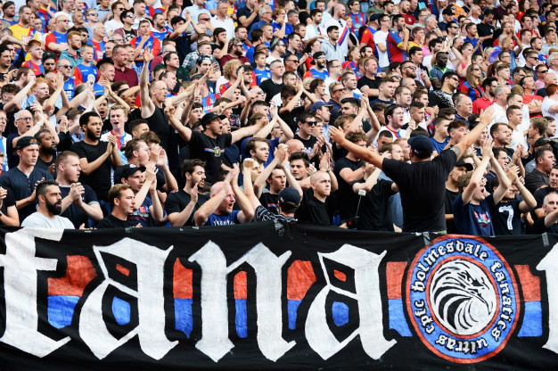 Palace fans at Selhurst Park Palace fans at Selhurst Park
