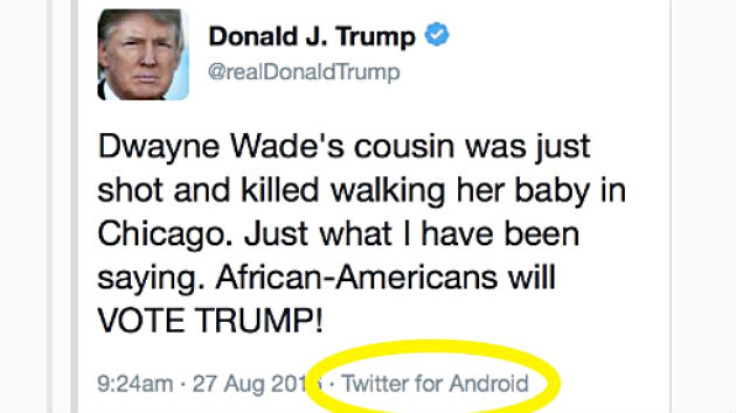 Donald Trump Dwyane Wade tweet