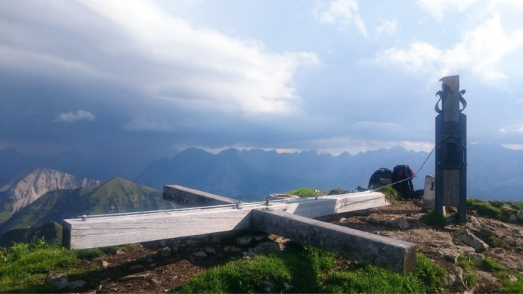 The felled cross atop Shafreuter