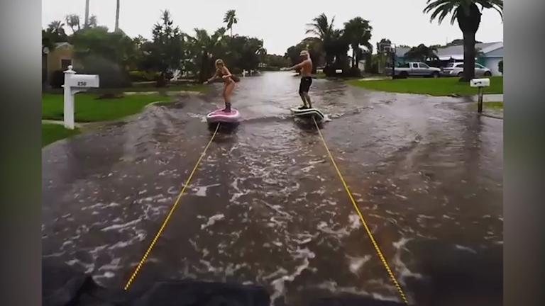 Hurricane Hermine Leaves Flooded Streets For Florida Surfers Ibtimes Uk 