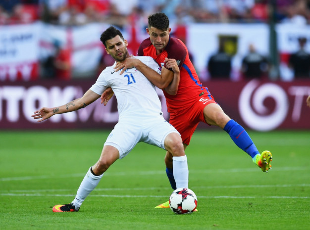 Gary Cahill battles for the ball Gary Cahill battles for the ball