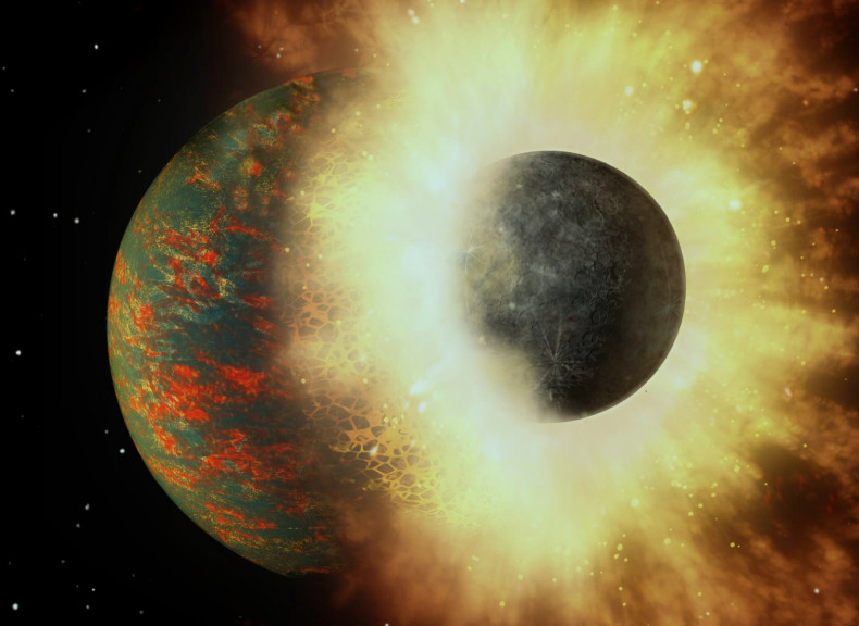 Early Earth planet collision