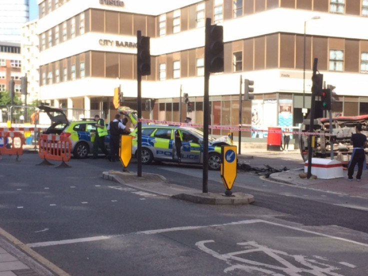 Police car crash