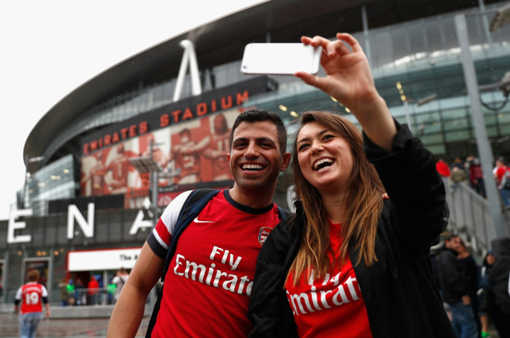 Arsenal fans outside the ground
