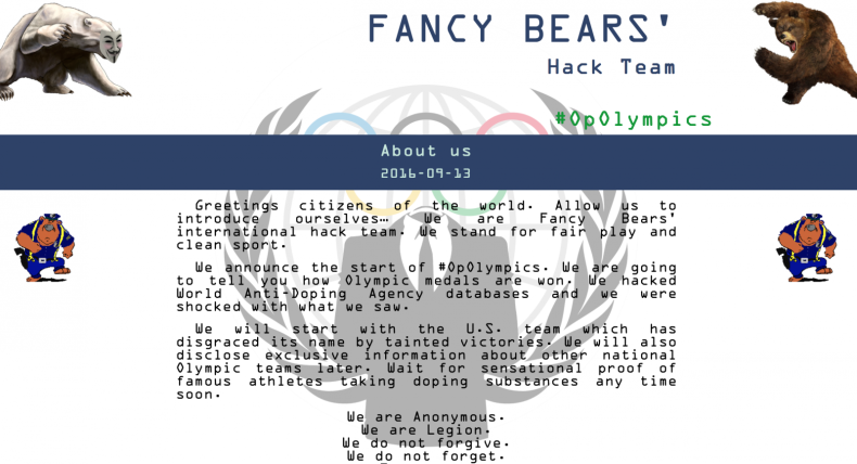 Fancy Bears Hack Team 