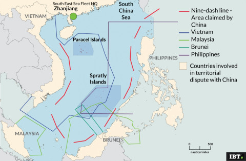 South China Sea: disputed areas