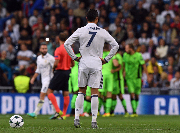 Cristiano Ronaldo cuts a frustrated figure Cristiano Ronaldo cuts a frustrated figure