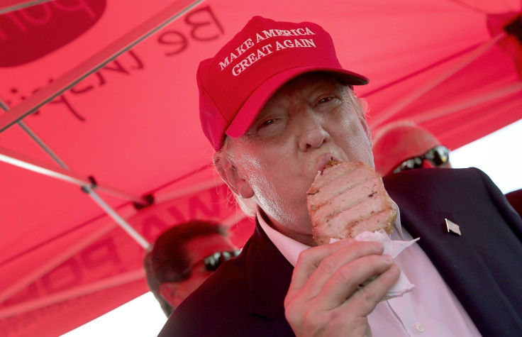 Donald Trump eating pork