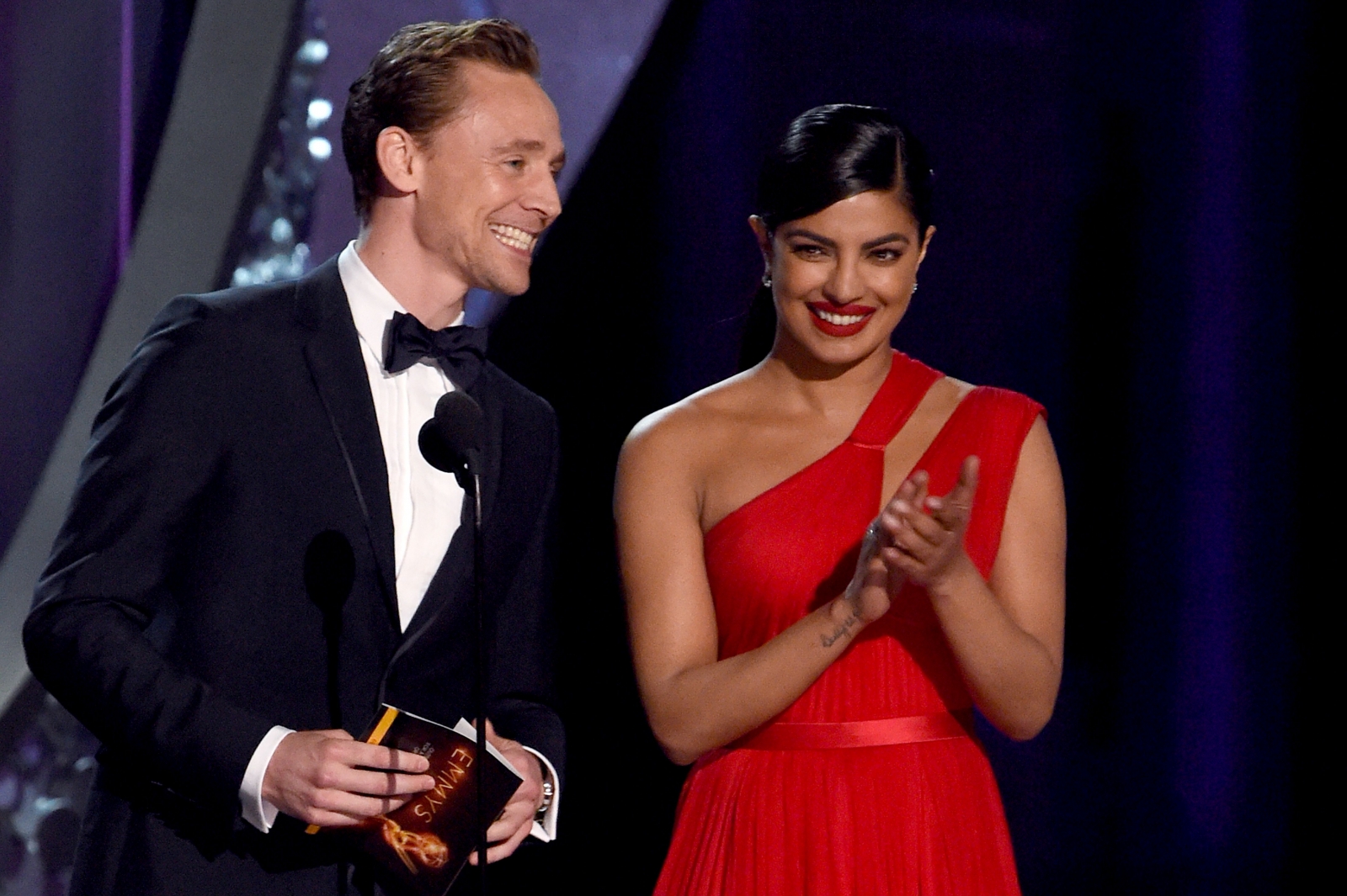 Tom Hiddleston and Priyanka Chopra: Emmys presenters flirt with each