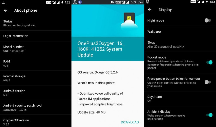 OxygenOS 3.2.6 for OnePlus 3 OxygenOS 3.2.6 for OnePlus 3