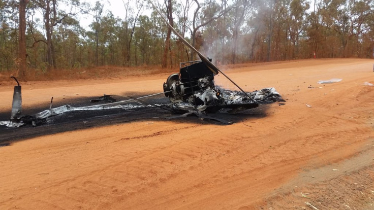 Helicopter destroyed by cow Helicopter destroyed by cow