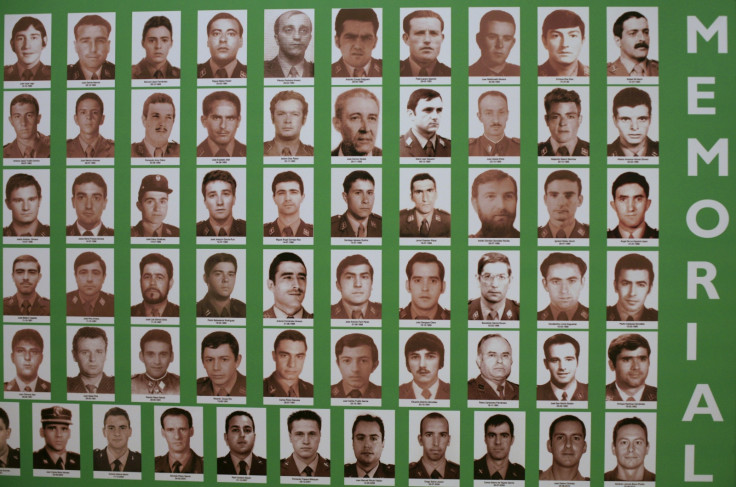 A poster displaying pictures of ETA victims