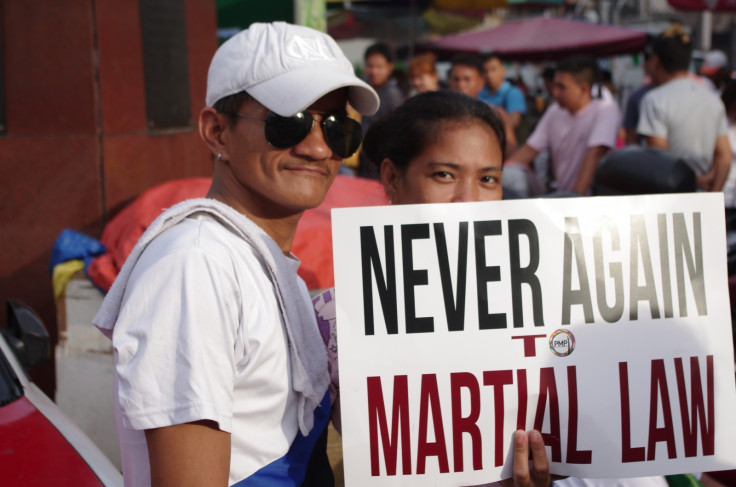 A protester in Manila