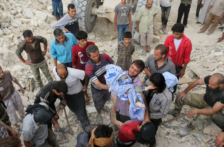 Aleppo air strikes dead babies