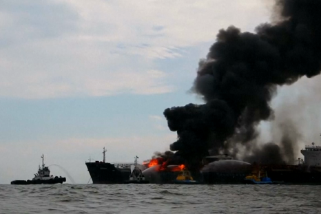 Fire rips through Pemex-owned Mexican oil tanker