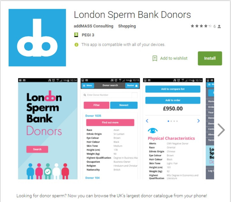 London Sperm Donors app