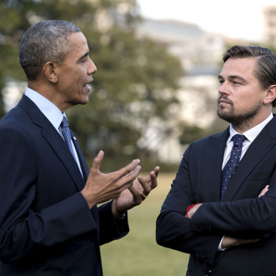 Obama and Leonardo DiCaprio