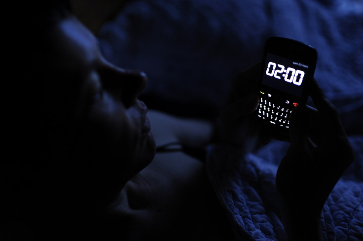 Smartphone in bed