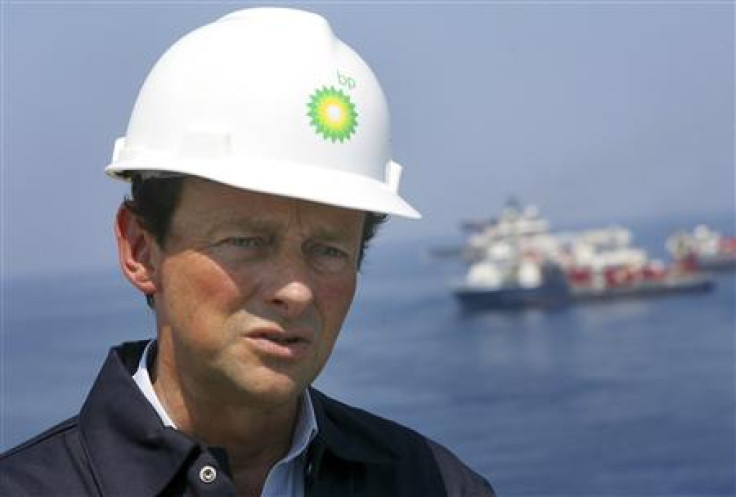 File photo of BP CEO Hayward taking a first hand look at the recovery operations aboard the Discover Enterprise drill ship in the Gulf of Mexico