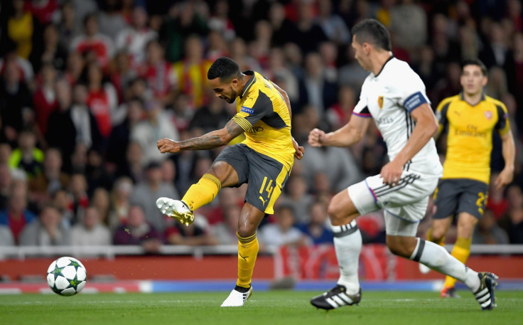 Theo Walcott finds the net