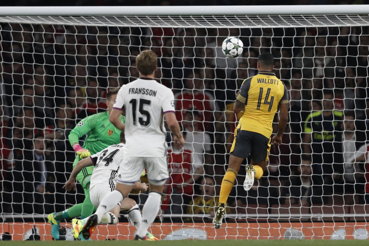 Theo Walcott finds the net