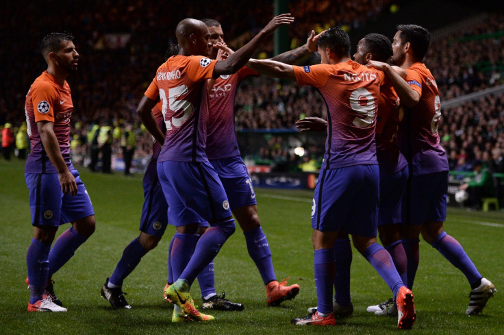 Manchester City celebrate their equaliser