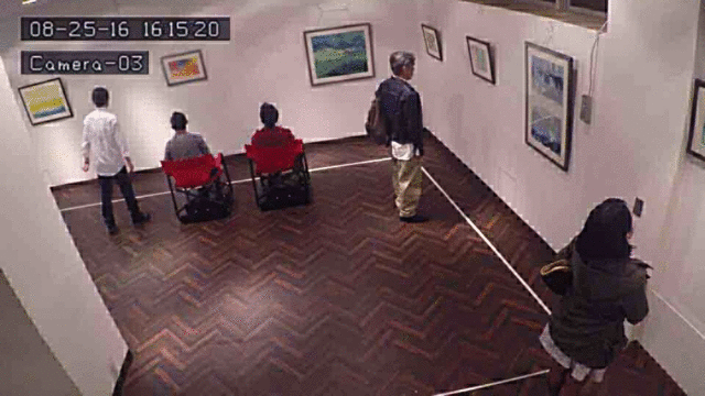 Nissan demonstrates self-driving chair in a gallery