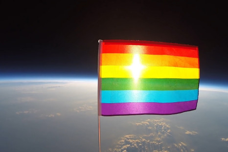 LGBT flag in space