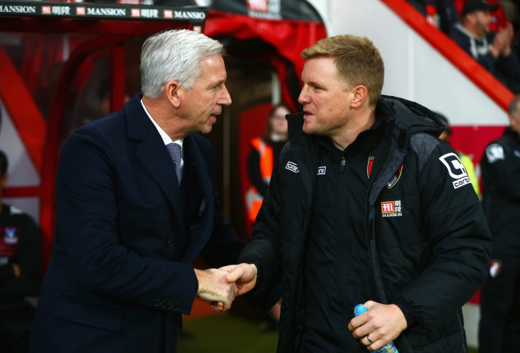 Alan Pardew and Eddie Howe