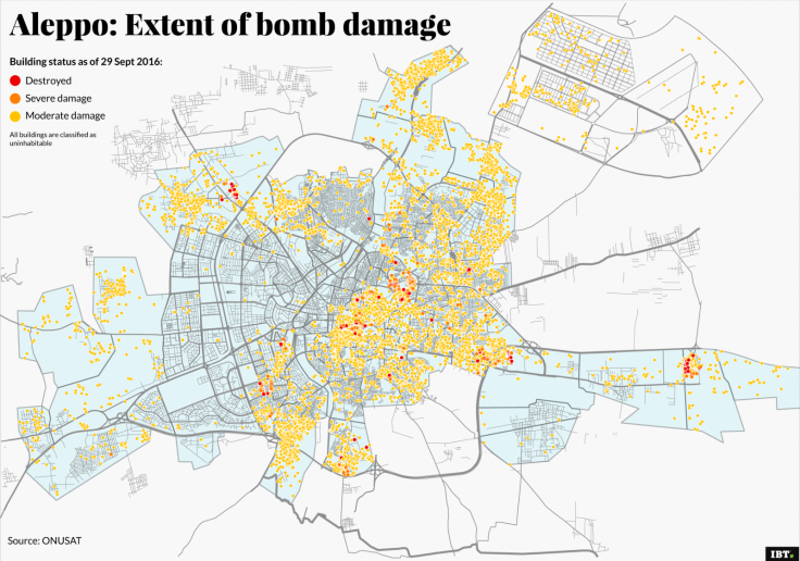 Aleppo: extent of bomb damage