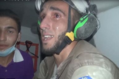 Footage of Syrian worker rescuing child