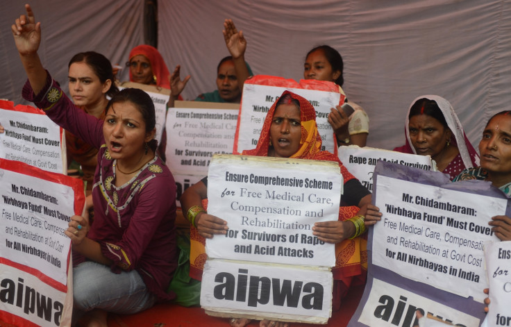 Acid attack protest