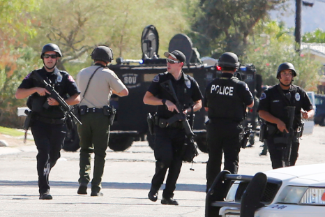 Officers at the scene Palm Springs shooting