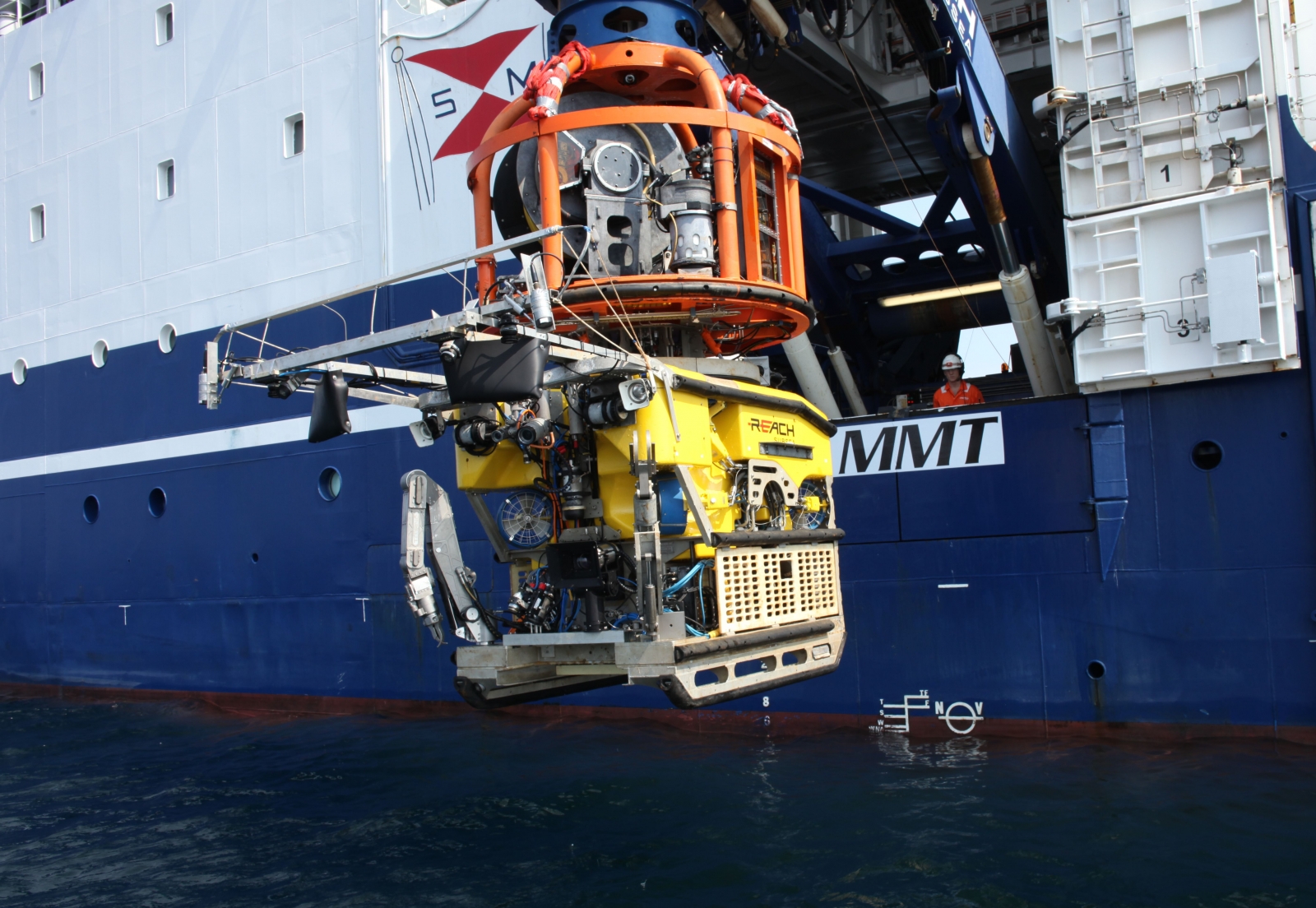 The ROV is launched from the vessel Stril Explorer