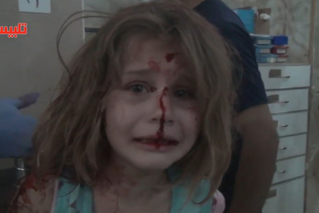 Injured Syrian girl