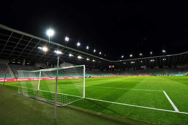 The pre-match scene in Slovenia