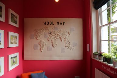 Wool B&B study hosting the 'wool map'