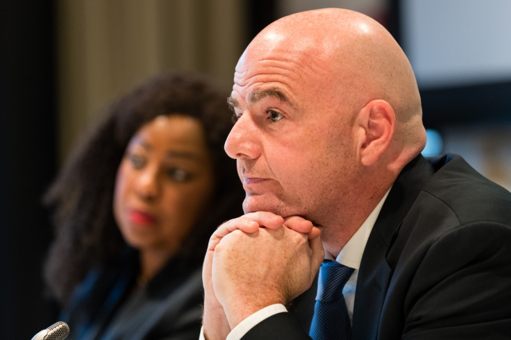 Fatma Samoura (left) and Gianni Infantino