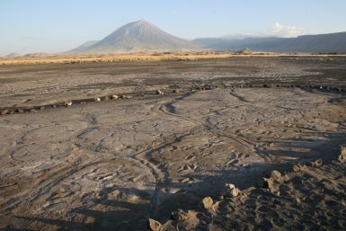 Ol Doinyo Lengai ancient footrpints