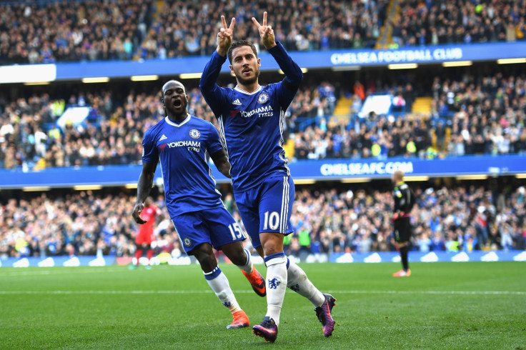  Eden Hazard celebrating his goal