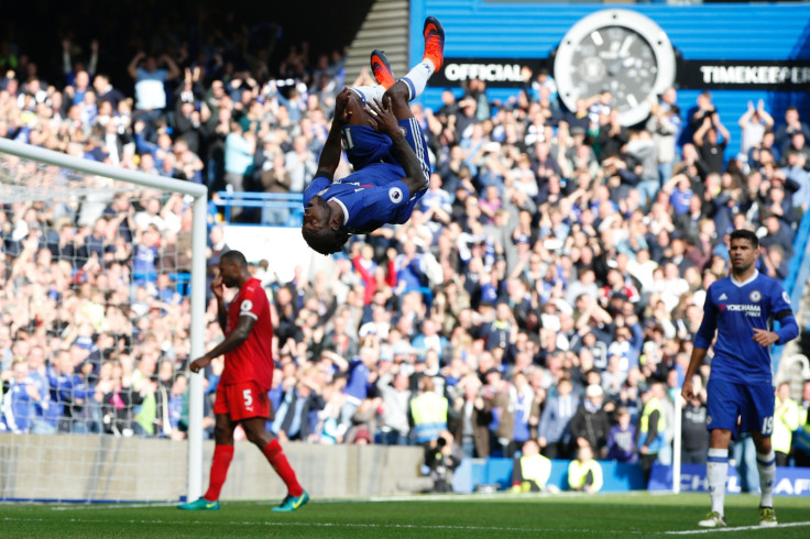 Victor Moses celebrates his goal