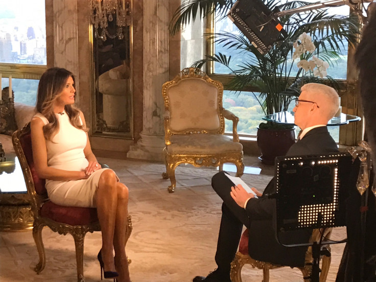 Melania Trump and Anderson Cooper